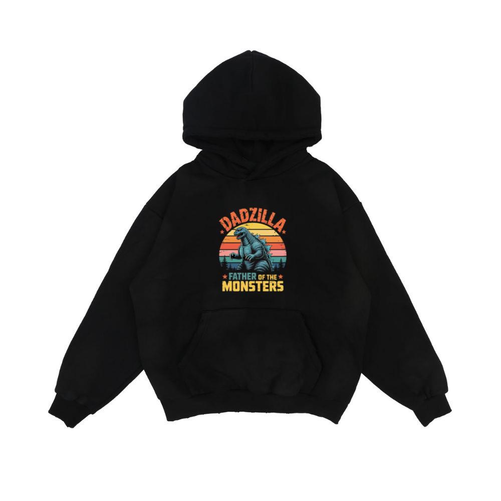 Dadzilla Father of the Monsters Retro Design Hoodie