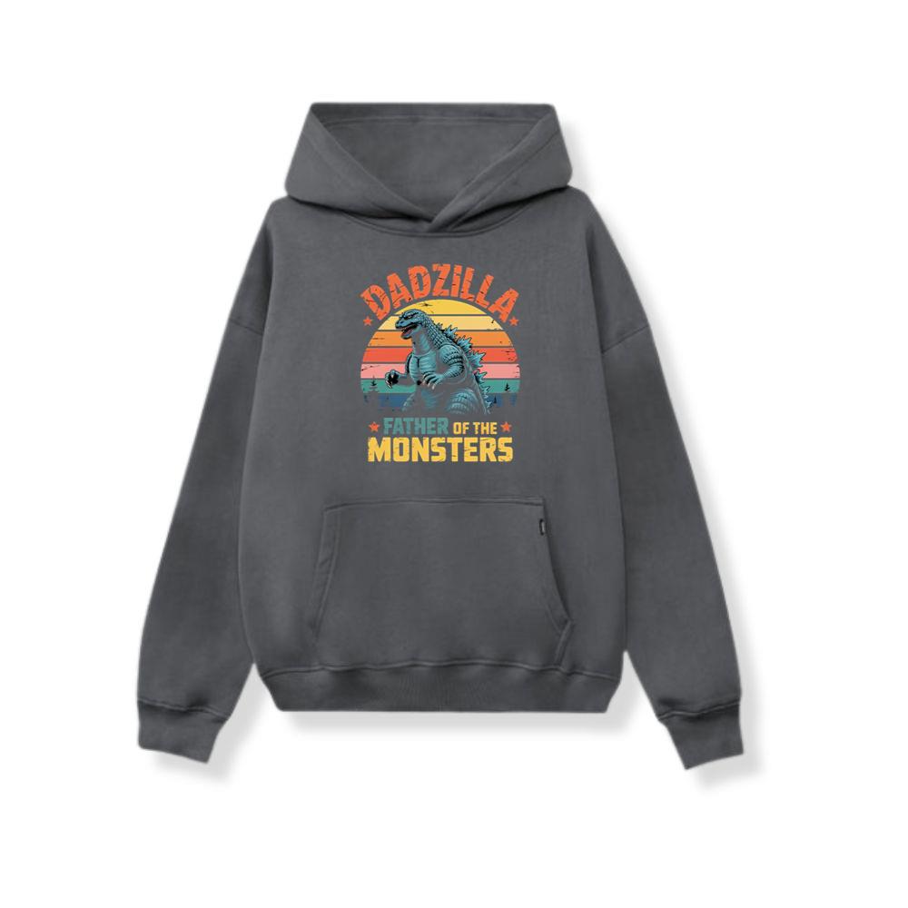 Dadzilla Father of the Monsters Retro Design Hoodie - Image 3