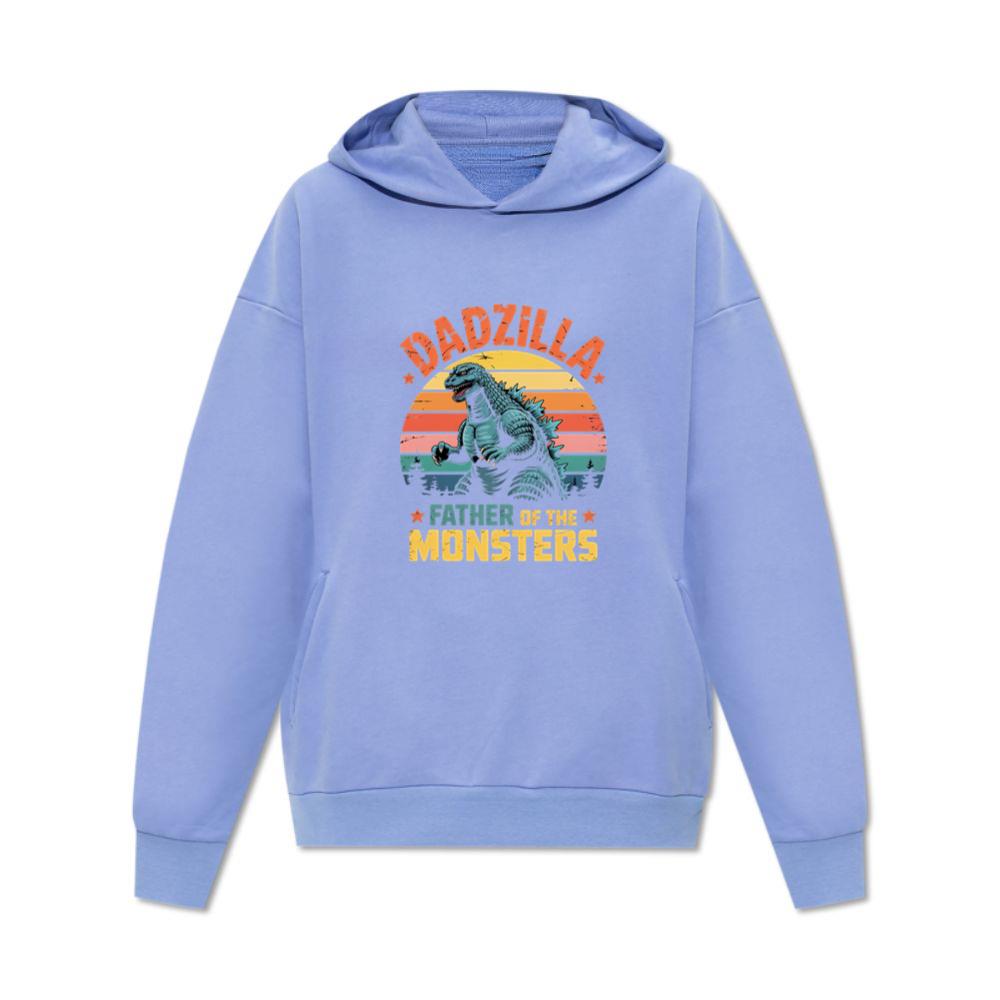 Dadzilla Father of the Monsters Retro Design Hoodie