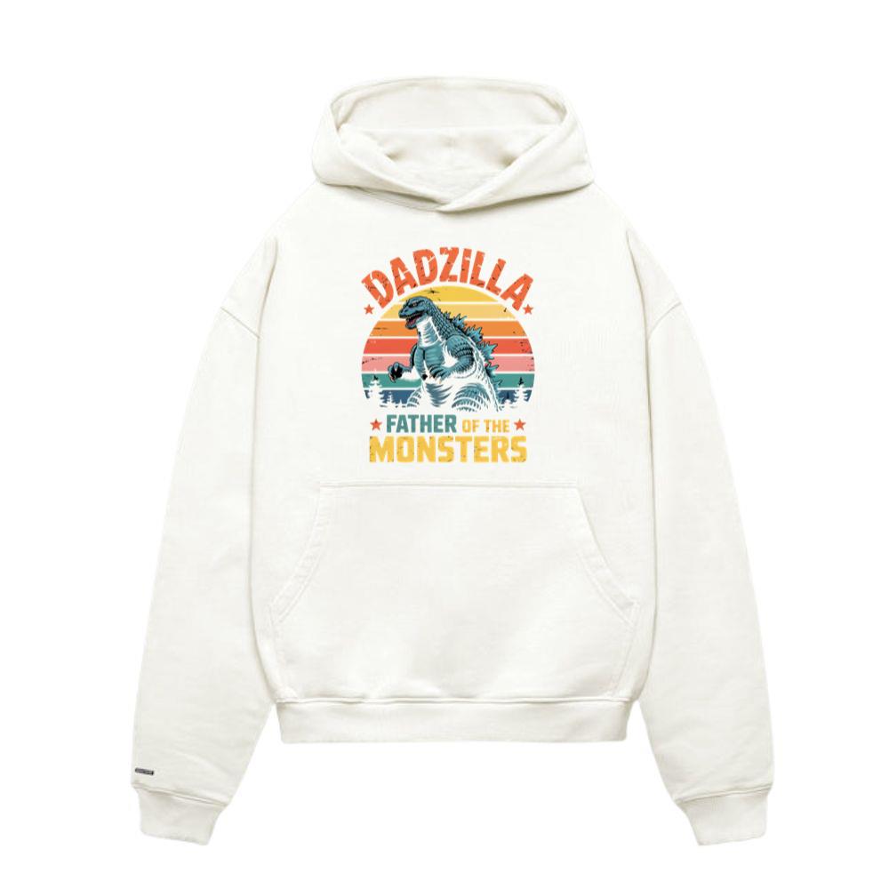 Dadzilla Father of the Monsters Retro Design Hoodie