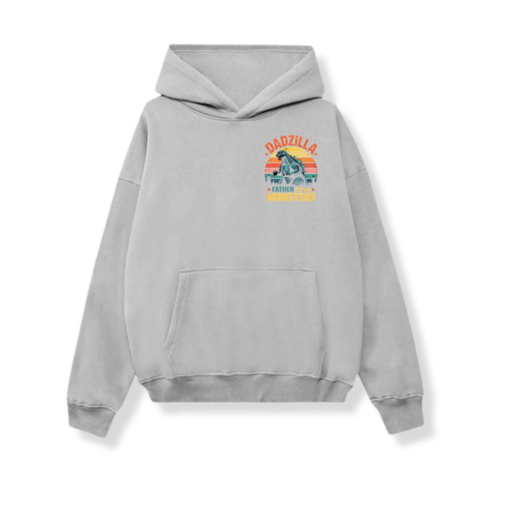 Dadzilla Father of the Monsters Retro Design Hoodie