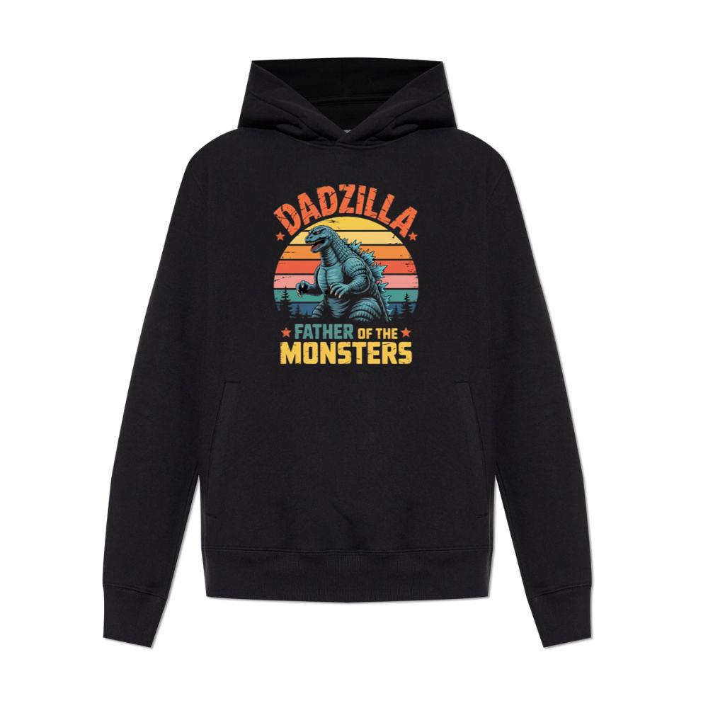 Dadzilla Father of the Monsters Retro Design Hoodies
