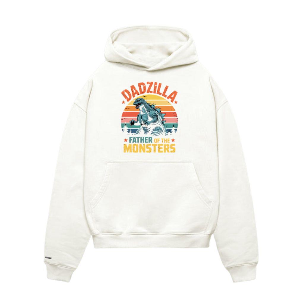 Dadzilla Father of the Monsters Retro Design Hoodies
