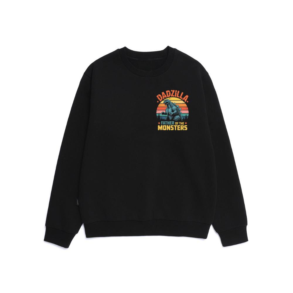 Dadzilla Father of the Monsters Retro Design Sweatshirt