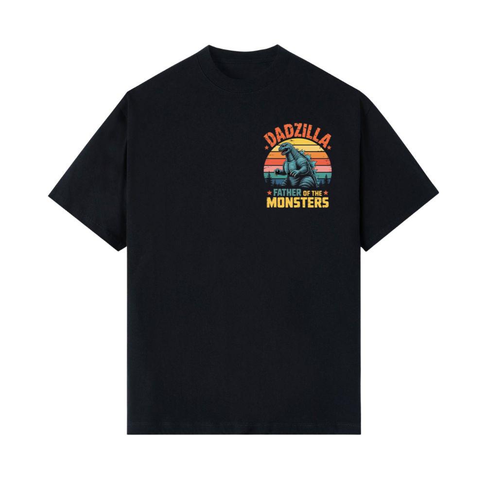Dadzilla Father of the Monsters Retro Design T-Shirt