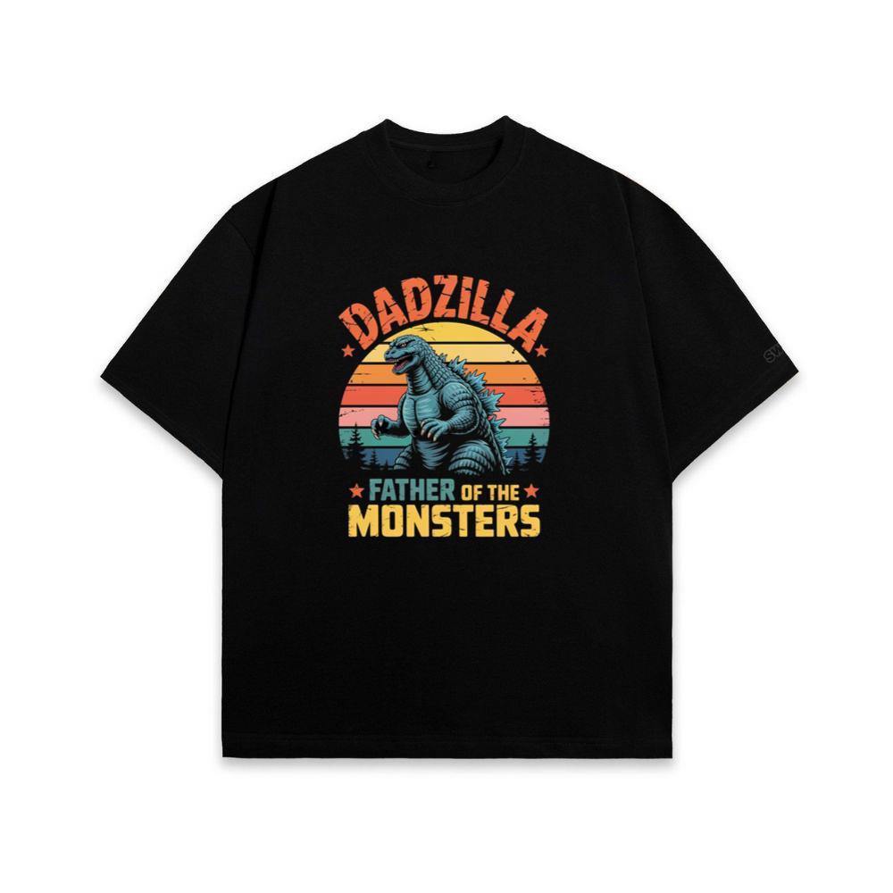 Dadzilla Father of the Monsters Retro Design T-Shirt