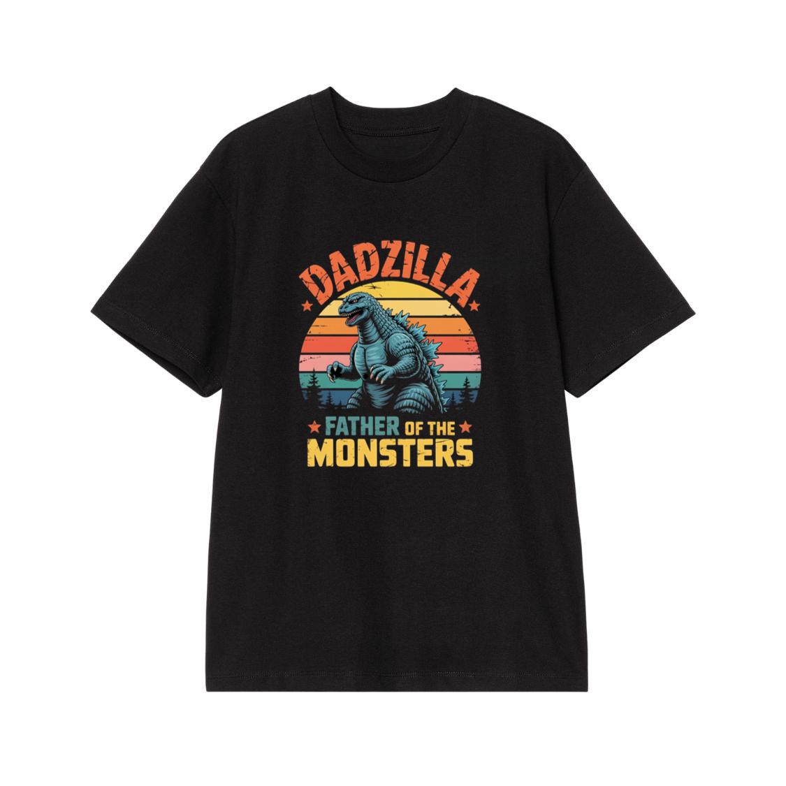 Dadzilla Father of the Monsters Retro Design T-Shirt