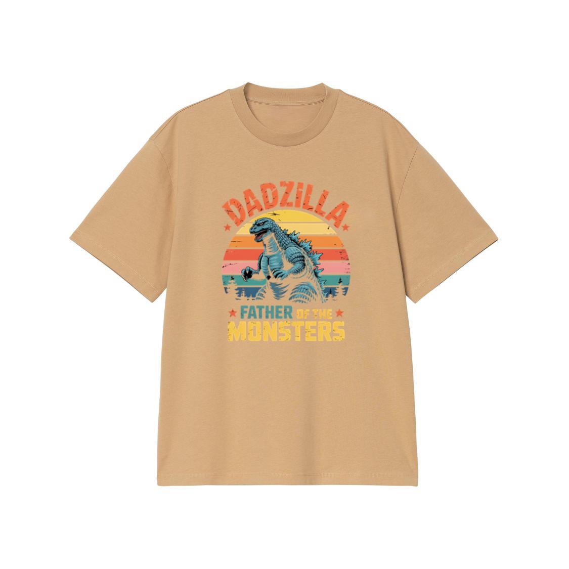 Dadzilla Father of the Monsters Retro Design T-Shirt - Image 3