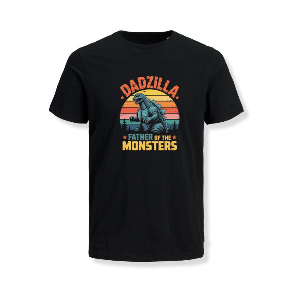 Dadzilla Father of the Monsters Retro Design T-Shirt