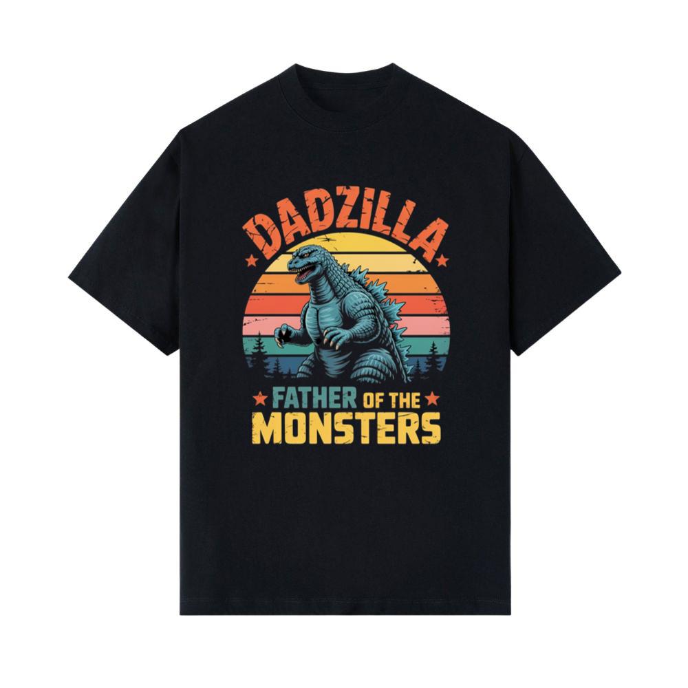 Dadzilla Father of the Monsters Retro Design T-Shirts