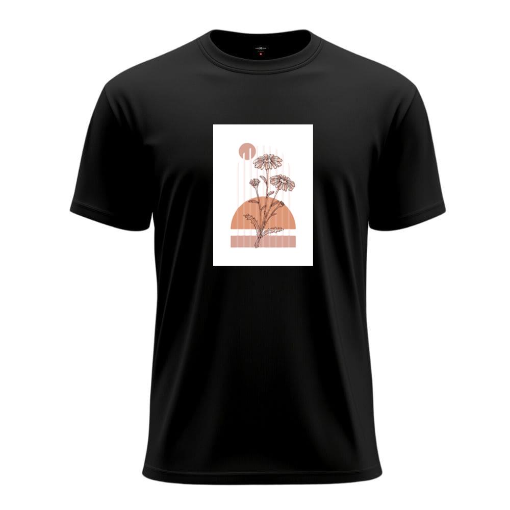 Daisy Sketch and Geometric Forms T-Shirts