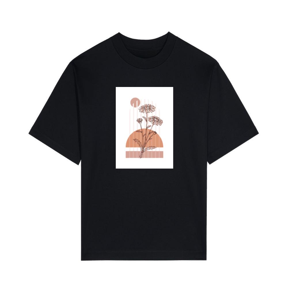 Daisy Sketch and Geometric Forms T-Shirts