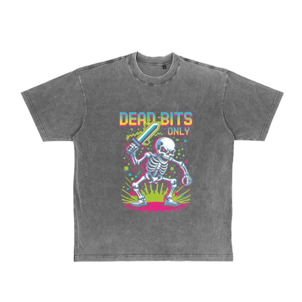 Dead Bits Only Skeleton Gamer Artwork T-Shirt
