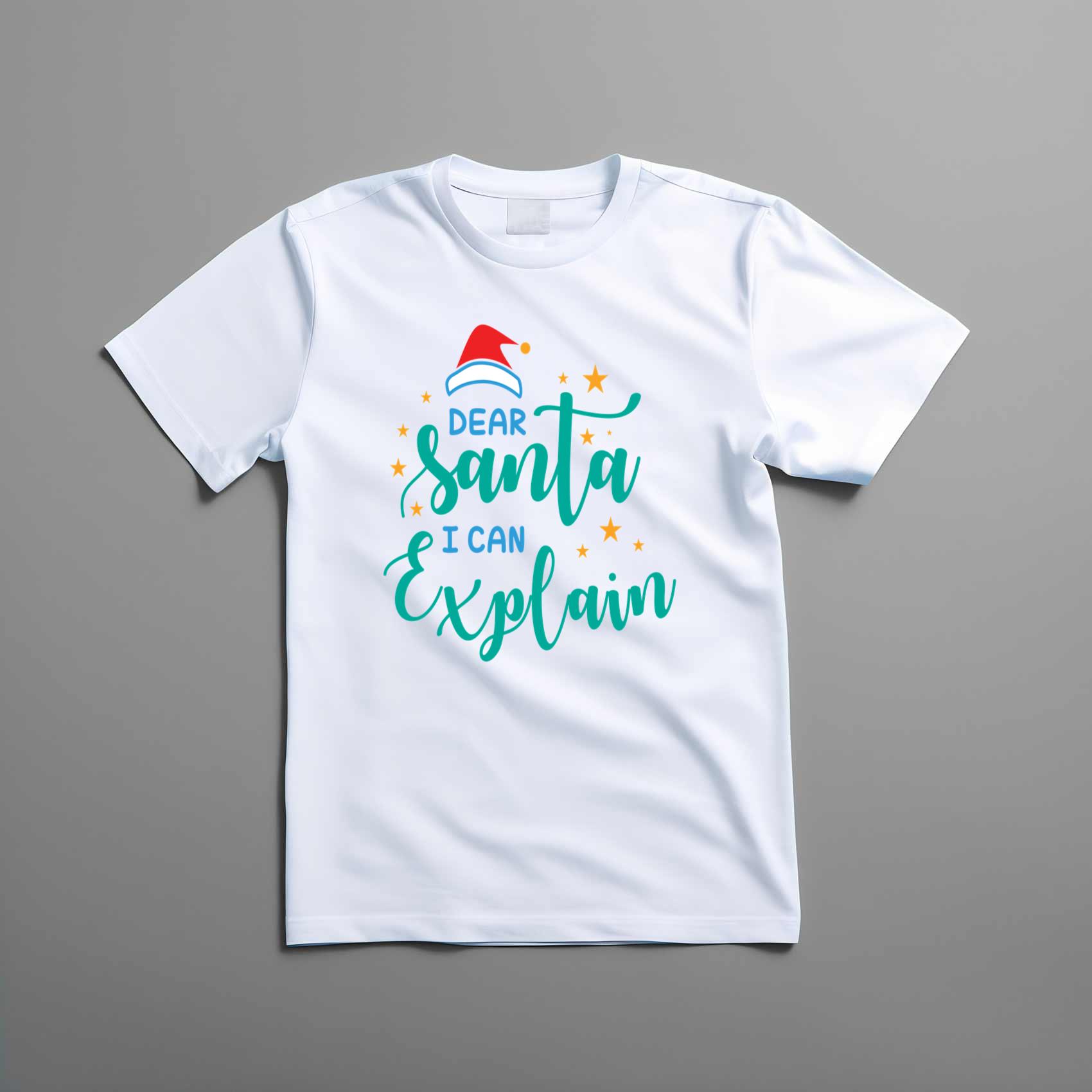 Dear Santa I Can Explain Funny Christmas Top Tee Shirt
