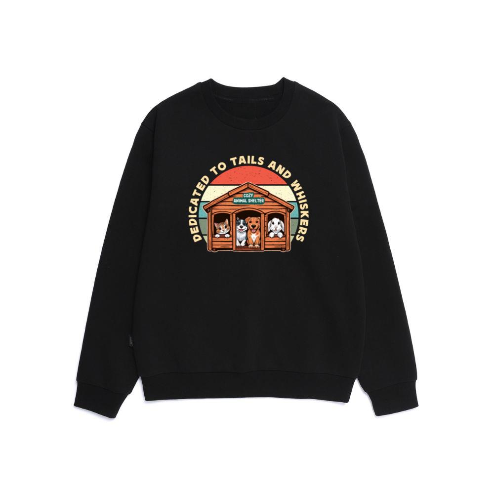 Dedicated to Tails and Whiskers Animal Shelter Foster Home Gift Sweatshirt