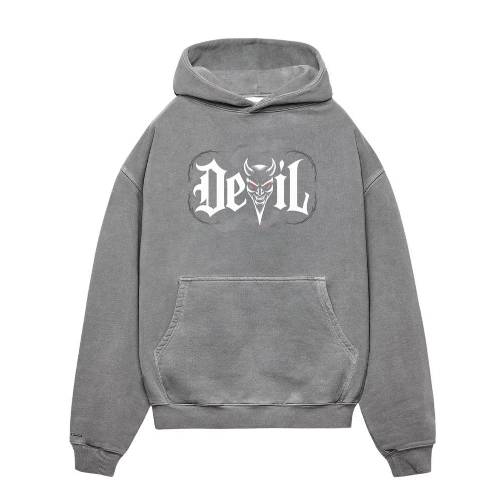 Devil Dark Gothic Face Graphic Hoodie