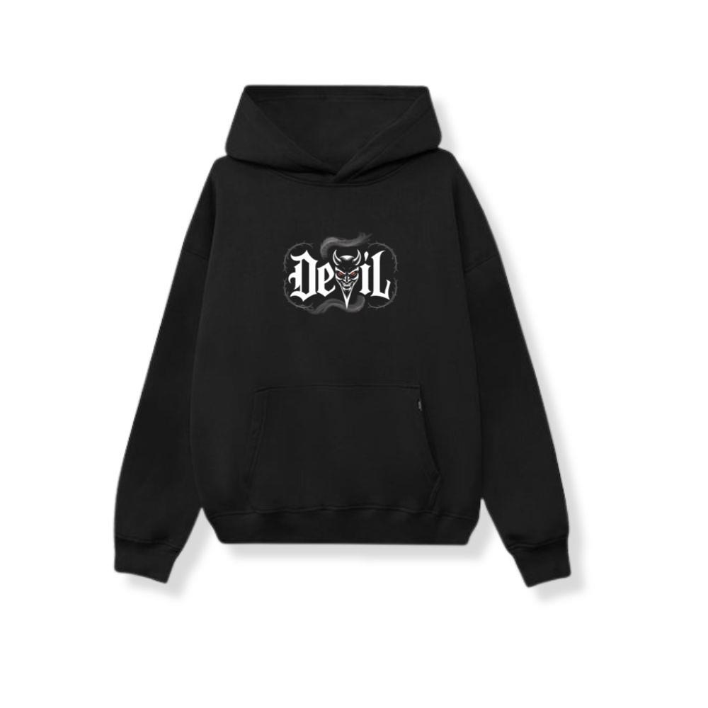 Devil Dark Gothic Face Graphic Hoodie