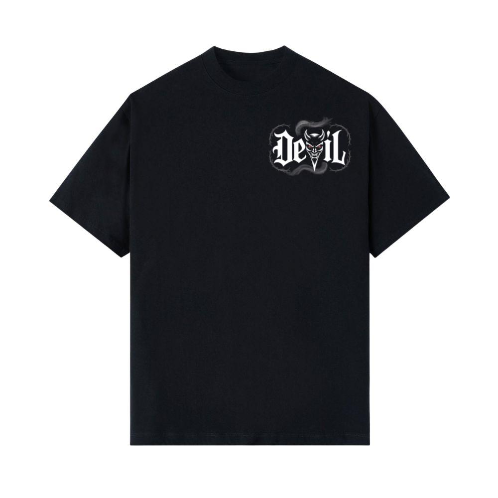 Devil Dark Gothic Face Graphic T-Shirt