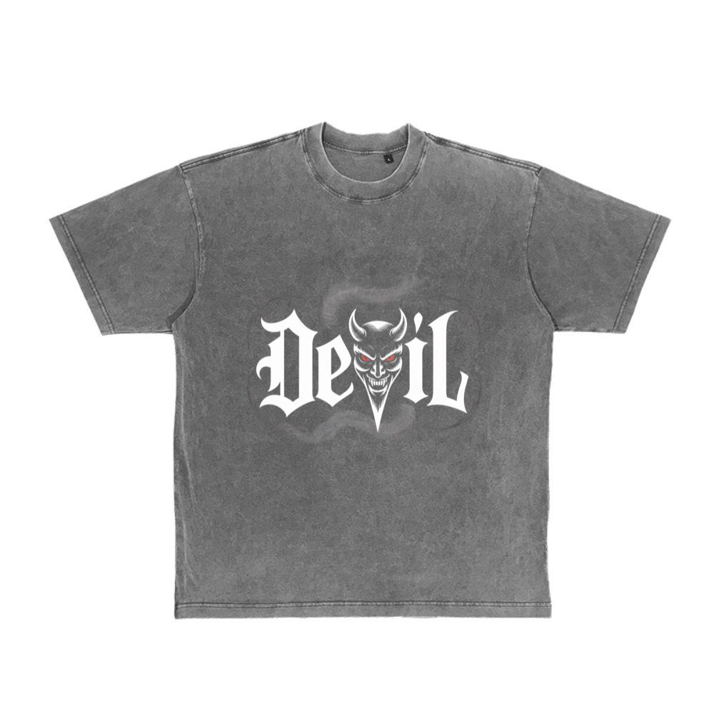 Devil Dark Gothic Face Graphic T-Shirt