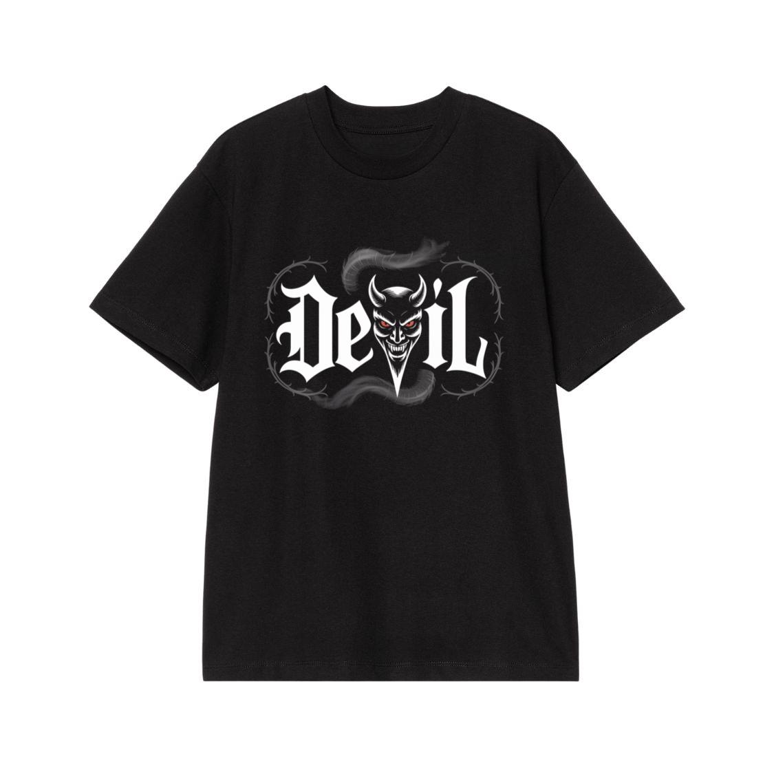 Devil Dark Gothic Face Graphic T-Shirt