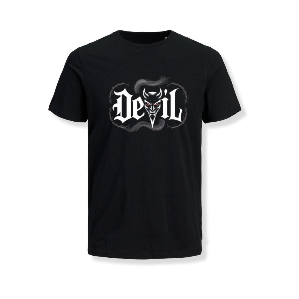 Devil Dark Gothic Face Graphic T-Shirt