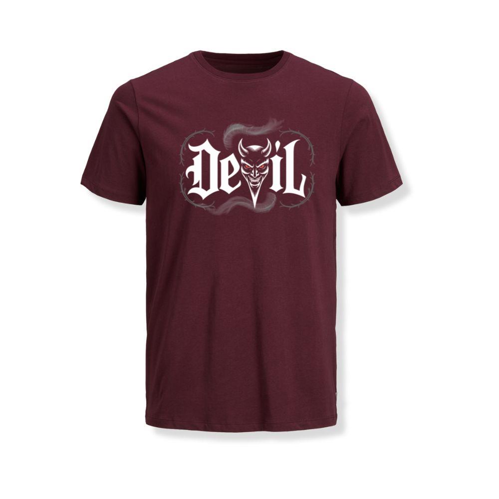 Devil Dark Gothic Face Graphic T-Shirt - Image 3
