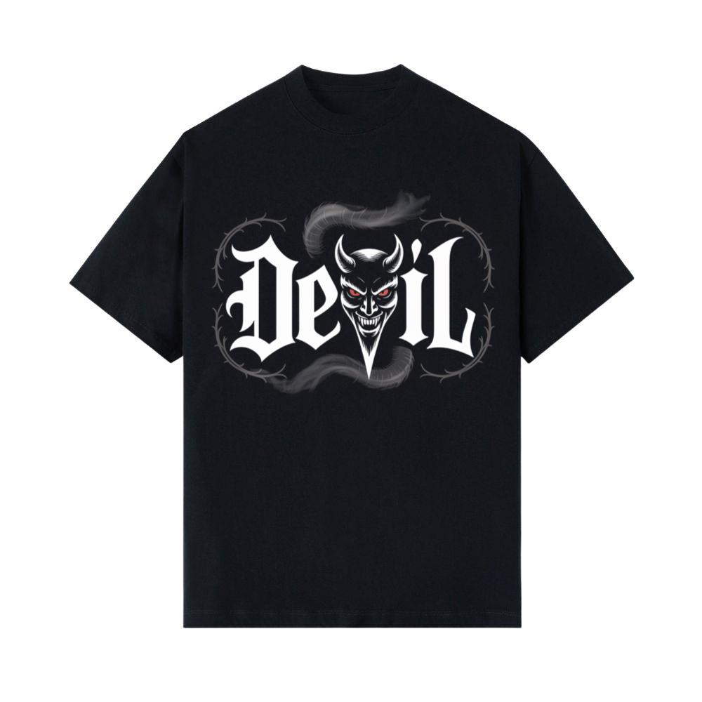Devil Dark Gothic Face Graphic T-Shirts