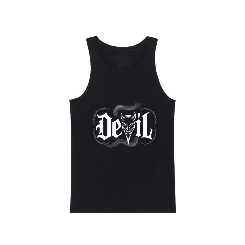 Devil Dark Gothic Face Graphic Tank Top