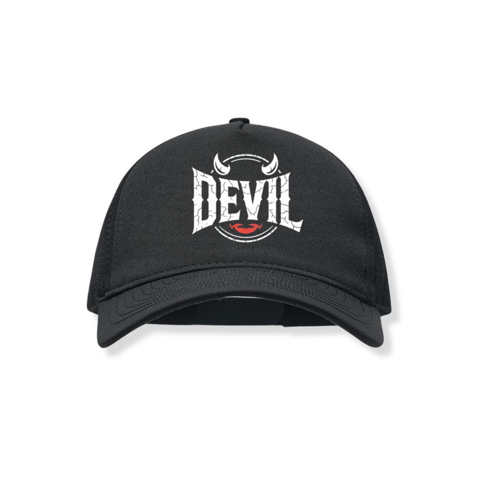Devil Horns Typography Graphic Black Hat