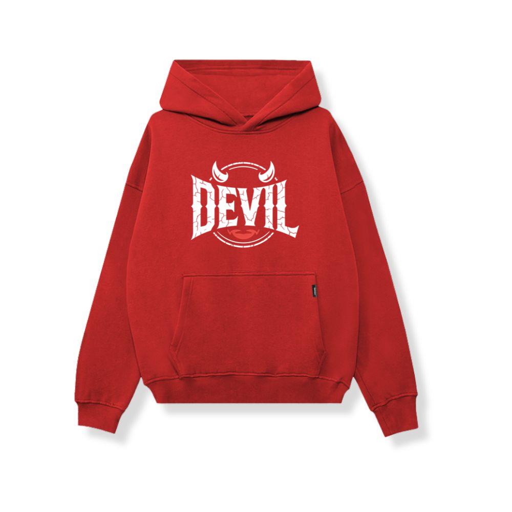 Devil Horns Typography Graphic Hoodie - Image 4