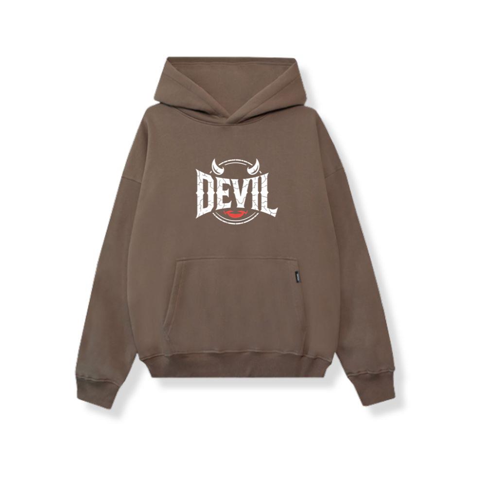Devil Horns Typography Graphic Hoodie - Image 2