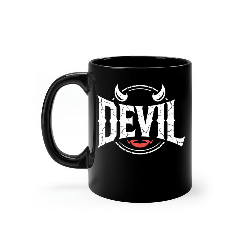 Devil Horns Typography Graphic Mug