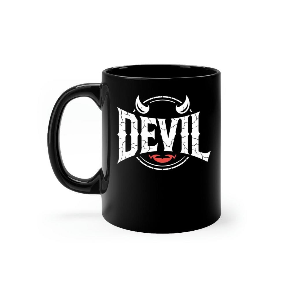 Devil Horns Typography Graphic Mug