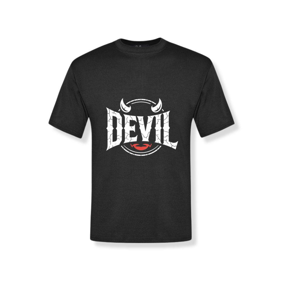Devil Horns Typography Graphic T-Shirt