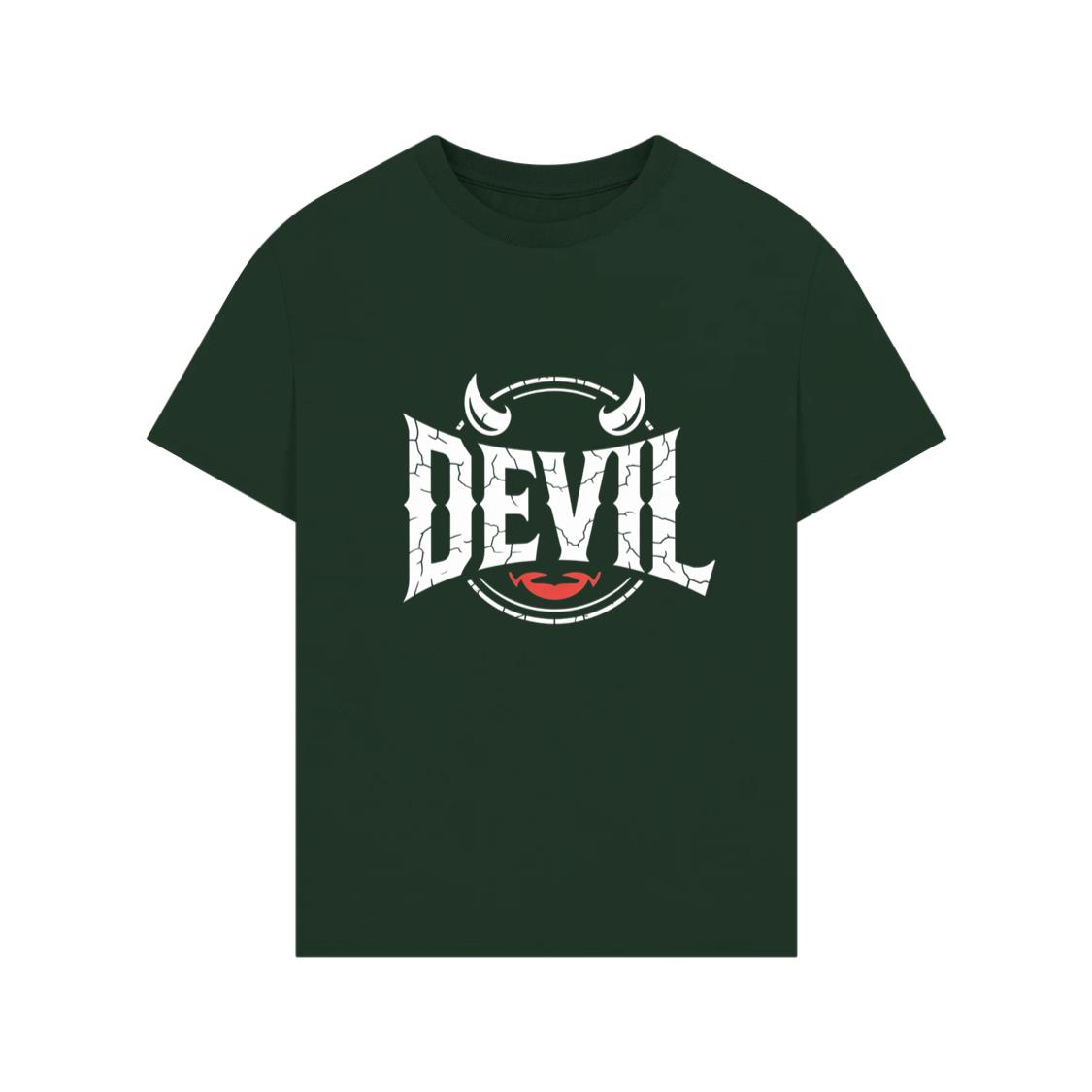 Devil Horns Typography Graphic TShirt Rewinde