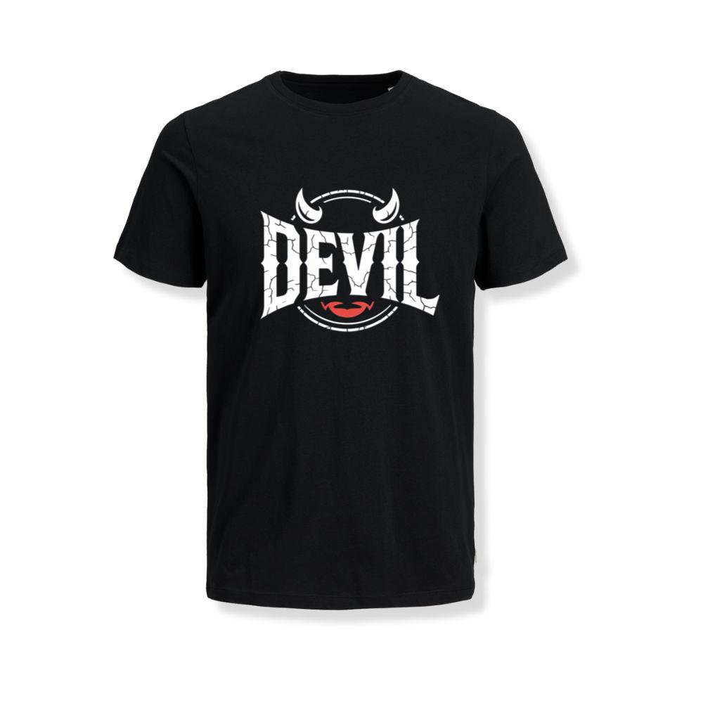Devil Horns Typography Graphic T-Shirt