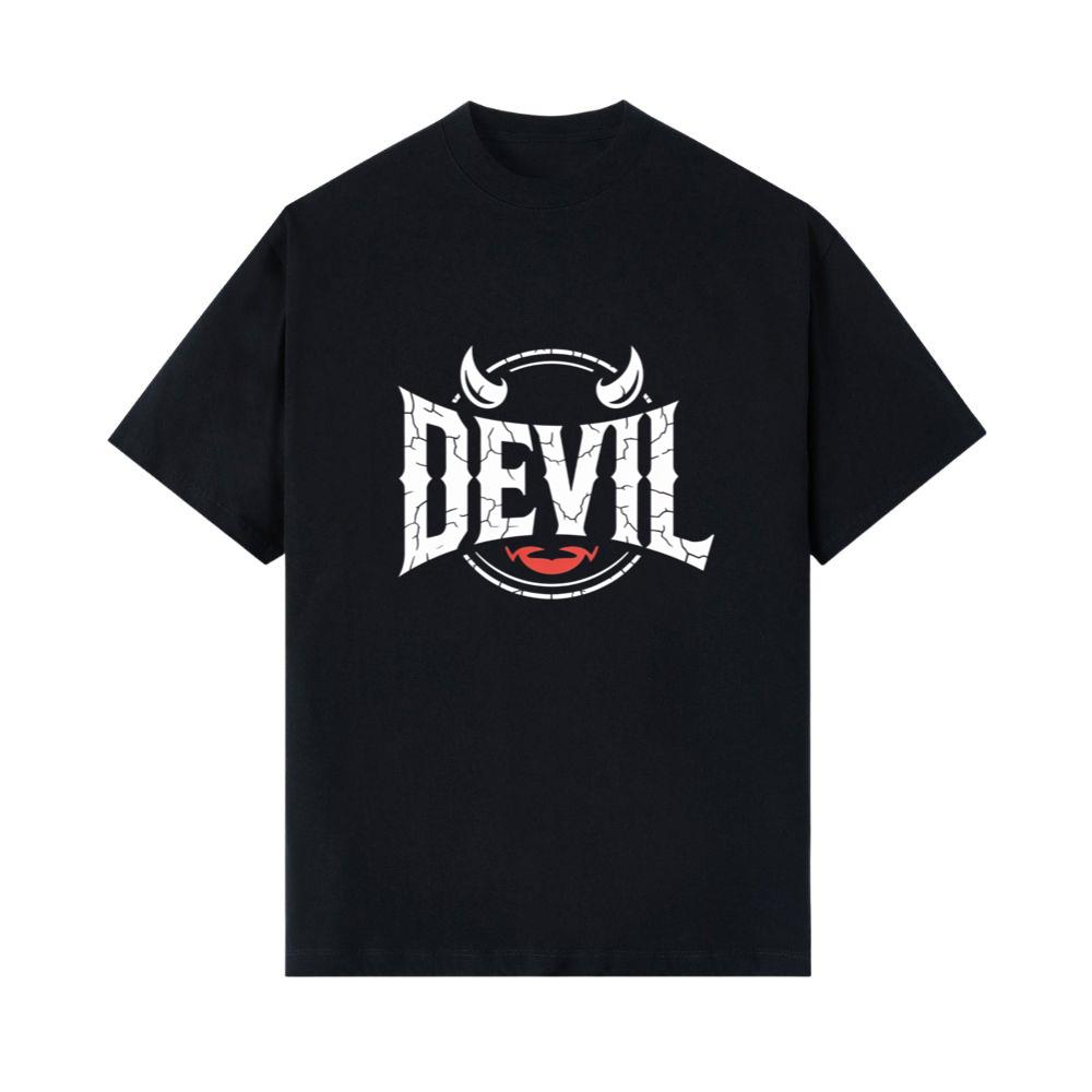 Devil Horns Typography Graphic T-Shirts
