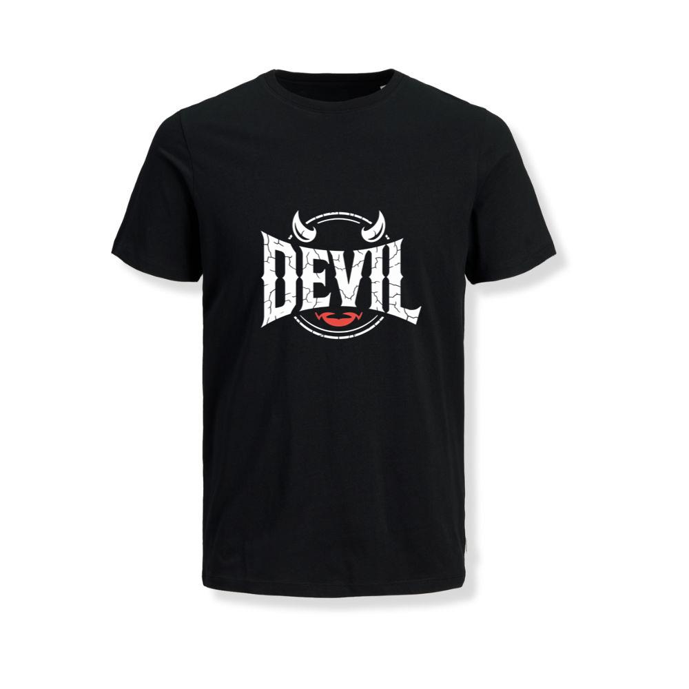 Devil Horns Typography Graphic T-Shirts