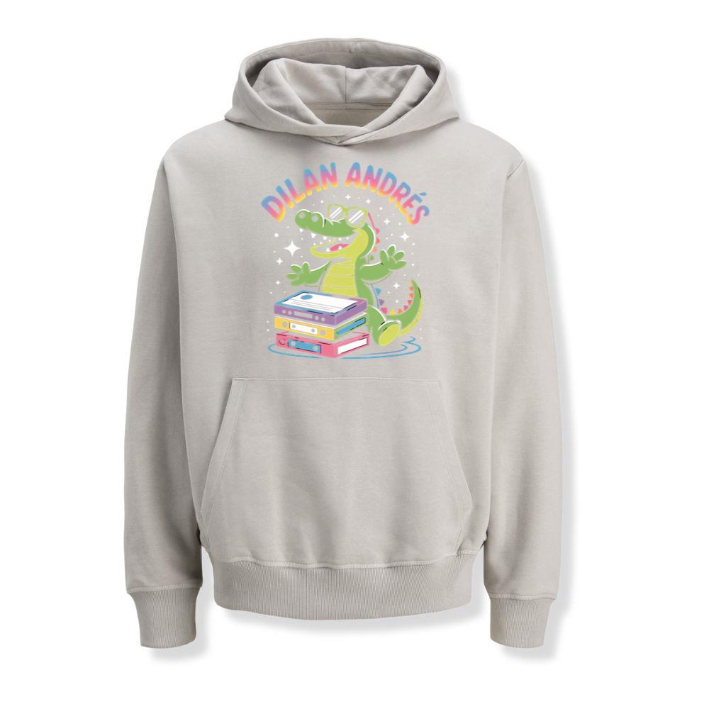 Dilan Andres Cartoon Alligator With Cassette Tapes Design Hoodies