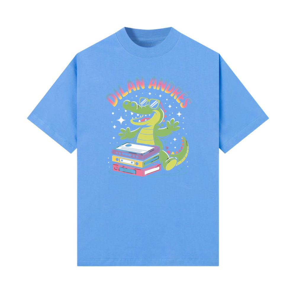 Dilan Andres Cartoon Alligator With Cassette Tapes Design T-Shirts