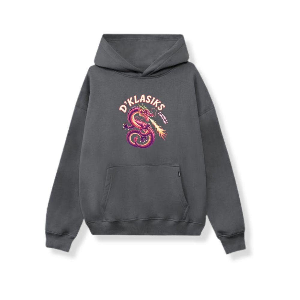 Dklasiks Lounge Dragon Retro Style Design Hoodie - Image 2