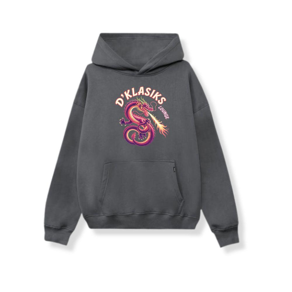 Dklasiks Lounge Dragon Retro Style Design Hoodie - Image 3