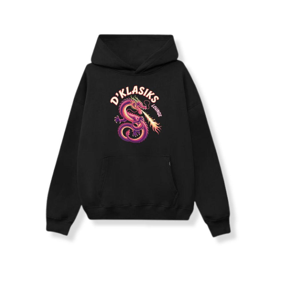 Dklasiks Lounge Dragon Retro Style Design Hoodie