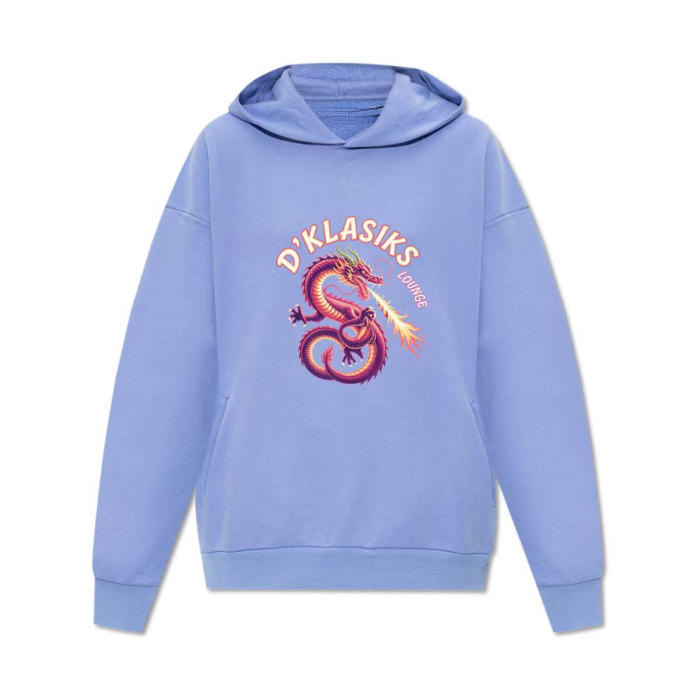 Dklasiks Lounge Dragon Retro Style Design Hoodie