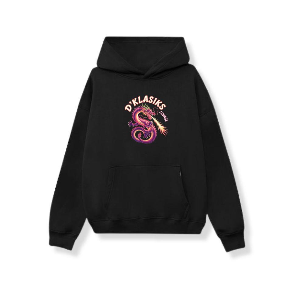 Dklasiks Lounge Dragon Retro Style Design Hoodie