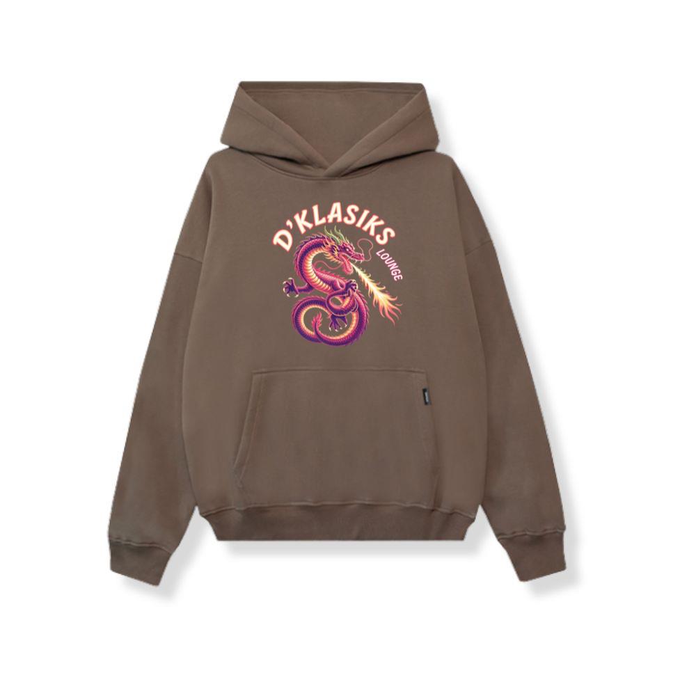 Dklasiks Lounge Dragon Retro Style Design Hoodie - Image 2