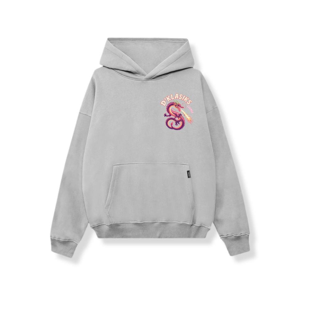Dklasiks Lounge Dragon Retro Style Design Hoodie