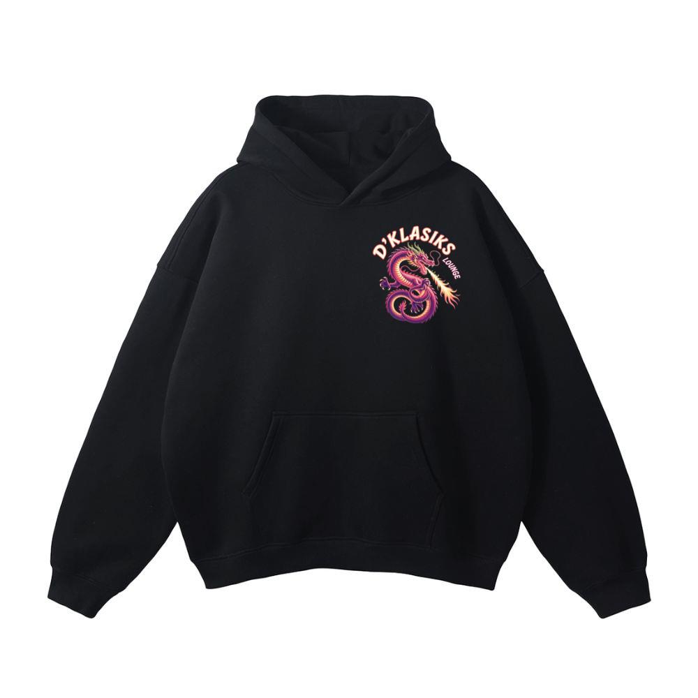 Dklasiks Lounge Dragon Retro Style Design Hoodie