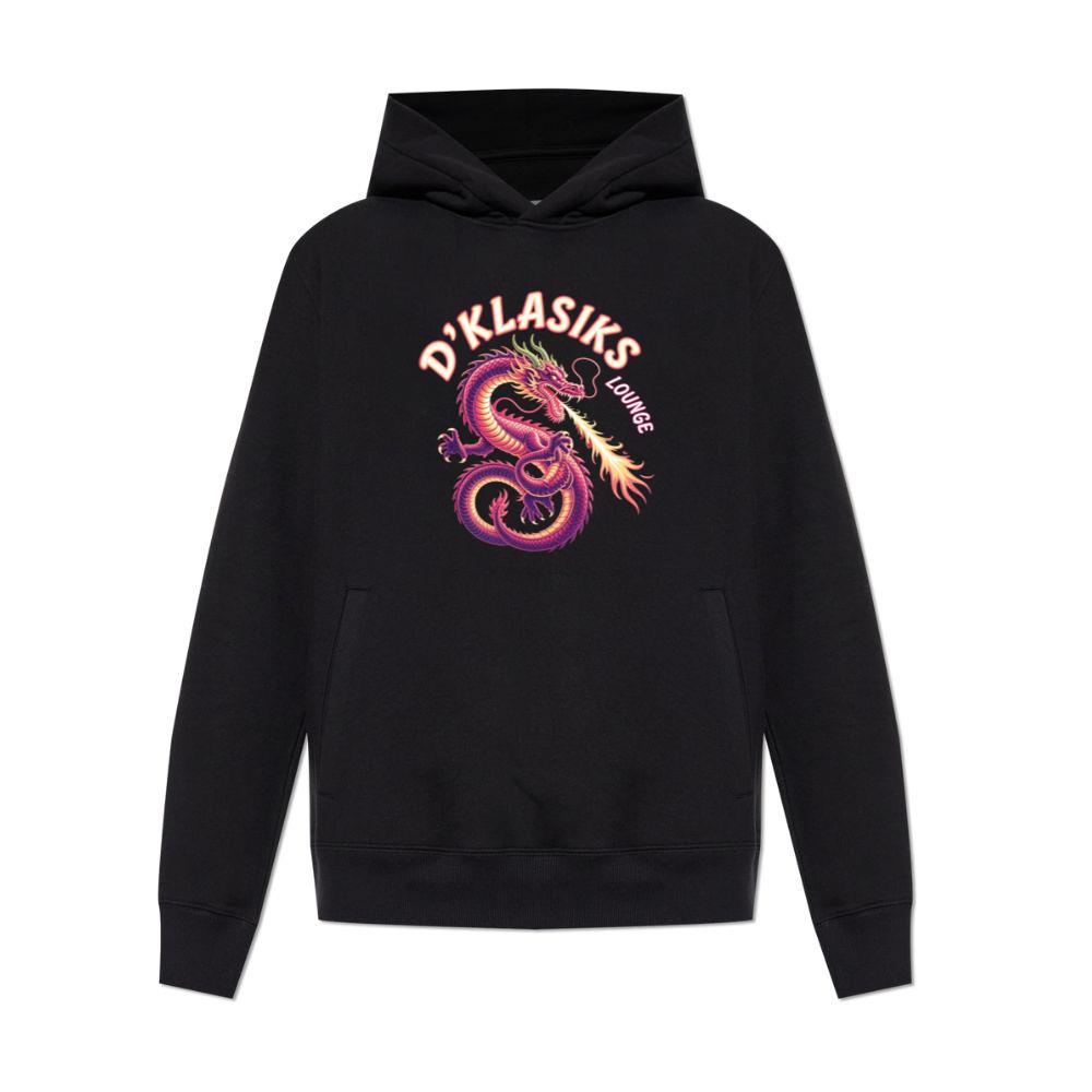 Dklasiks Lounge Dragon Retro Style Design Hoodies