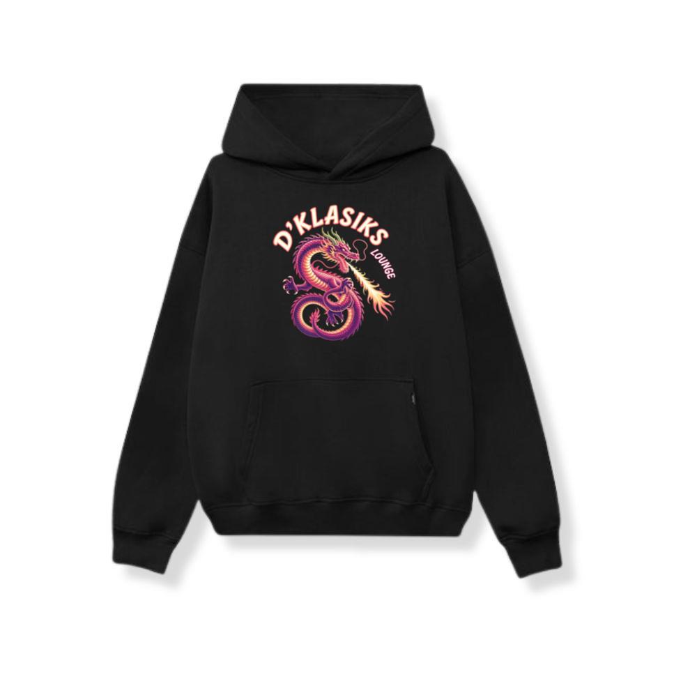 Dklasiks Lounge Dragon Retro Style Design Hoodies